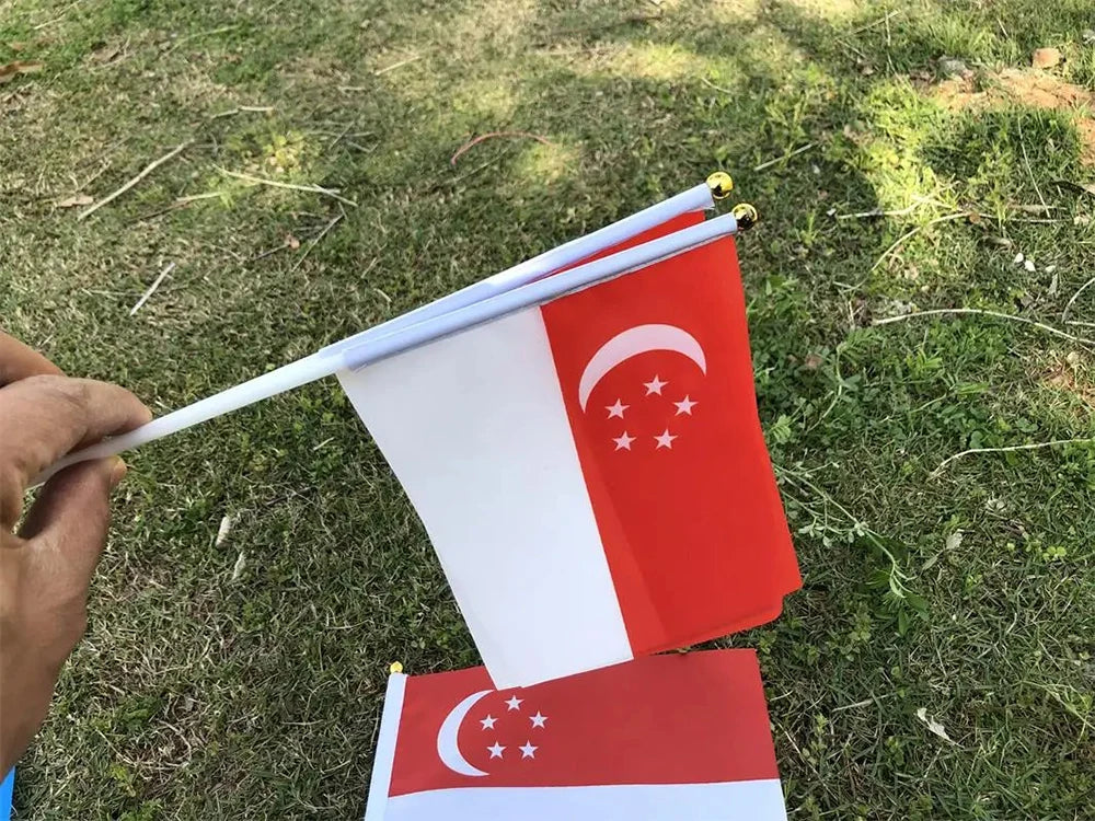 Drapeau à Main Singapour