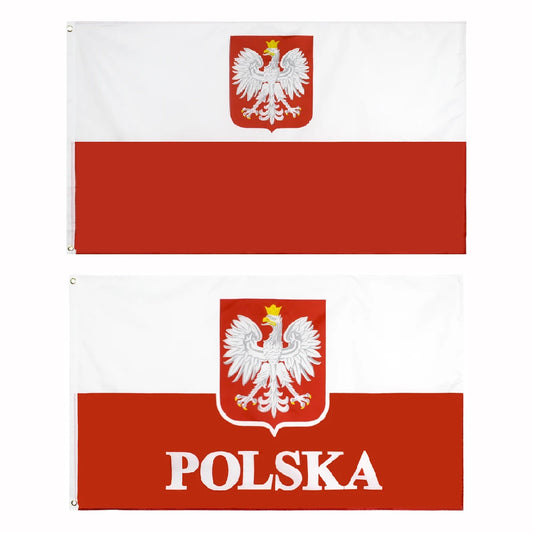 Drapeau National Pologne avec Symbole