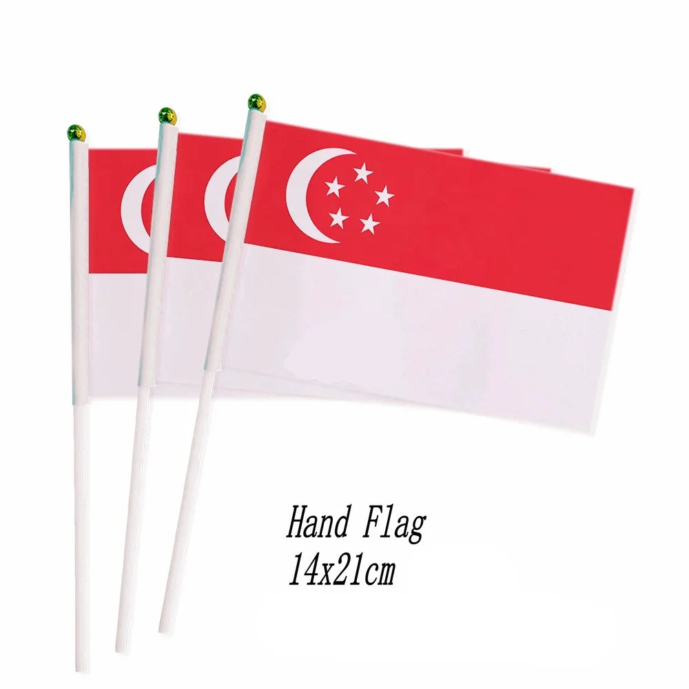 Drapeau à Main Singapour